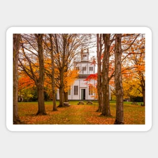 Sharon Temple Fall Puzzle Sticker